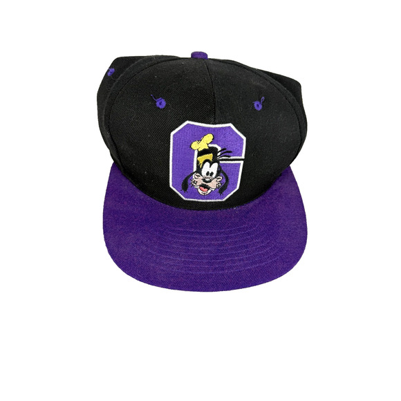 Vintage Fresh Caps Goofy Disney Black/Purple Adjustable Snap Baseball Hat - Picture 1 of 3